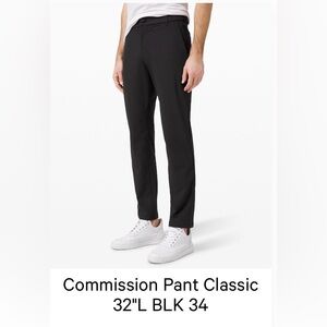 Lululemon Athletica Men's Commission Classic Black Dress Pants